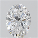 Natural Diamond 0.90 Carats, Oval with  Cut, D Color, SI1 Clarity and Certified by GIA