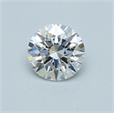 Natural Diamond 0.60 Carats, Round with Excellent Cut, F Color, SI1 Clarity and Certified by GIA