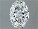 Natural Diamond 1.01 Carats, Oval with  Cut, H Color, SI2 Clarity and Certified by GIA