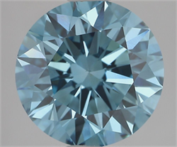 Picture of Lab Grown Diamond 3.02 Carats, Round with Ideal Cut, Fancy Vivid Blue Color, VS1 Clarity and Certified by IGI