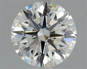 Picture of Natural Diamond 1.66 Carats, Round with Excellent Cut, J Color, VVS2 Clarity and Certified by GIA