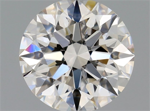 Picture of Natural Diamond 0.51 Carats, Round with Excellent Cut, H Color, VVS2 Clarity and Certified by GIA