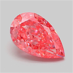 Picture of Lab Grown Diamond 2.00 Carats, Pear with  Cut, Fancy Vivid Pink Color, VVS2 Clarity and Certified by IGI