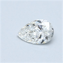 Diamante Natural 0.42 quilates, De pera , Color G, claridad IF y certificado GIA