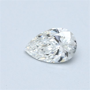 Foto Diamante Natural 0.42 quilates, De pera , Color G, claridad IF y certificado GIA de