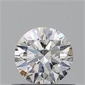 Natural Diamond 0.53 Carats, Round with Excellent Cut, H Color, SI1 Clarity and Certified by GIA