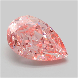 Picture of Lab Grown Diamond 3.60 Carats, Pear with  Cut, Fancy Vivid Pink Color, VVS2 Clarity and Certified by IGI