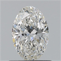 Natural Diamond 0.54 Carats, Oval with  Cut, G Color, VVS2 Clarity and Certified by GIA