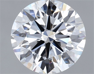 Picture of Lab Grown Diamond 2.29 Carats, Round with Ideal Cut, D Color, VVS2 Clarity and Certified by IGI
