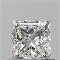 Natural Diamond 0.70 Carats, Princess with  Cut, I Color, VVS2 Clarity and Certified by GIA