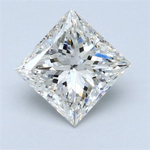 Picture of Natural Diamond 2.01 Carats, Princess with  Cut, I Color, SI2 Clarity and Certified by GIA