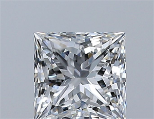 Picture of Natural Diamond 0.60 Carats, Princess with  Cut, F Color, VS2 Clarity and Certified by GIA
