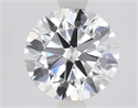 Lab Grown Diamond 1.53 Carats, Round with Ideal Cut, F Color, VS2 Clarity and Certified by IGI