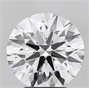 Lab Grown Diamond 3.24 Carats, Round with Ideal Cut, D Color, VVS2 Clarity and Certified by IGI