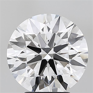 Picture of Lab Grown Diamond 3.24 Carats, Round with Ideal Cut, D Color, VVS2 Clarity and Certified by IGI