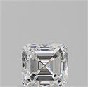 Diamante Natural 0.51 quilates, Asscher , Color E, claridad VS2 y certificado GIA