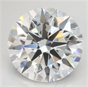Lab Grown Diamond 3.04 Carats, Round with Excellent Cut, E Color, VVS1 Clarity and Certified by GIA