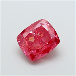 Picture of Lab Grown Diamond 3.02 Carats, CUSHION MODIFIED with  Cut, Fancy Vivid Pink Color, VVS2 Clarity and Certified by IGI