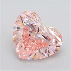Picture of Lab Grown Diamond 9.53 Carats, Heart with  Cut, Fancy Intense Pink Color, VVS2 Clarity and Certified by IGI