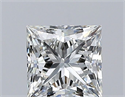 Natural Diamond 0.44 Carats, Princess with  Cut, I Color, IF Clarity and Certified by GIA