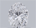 Natural Diamond 0.50 Carats, Oval with  Cut, D Color, VVS2 Clarity and Certified by GIA