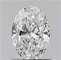 Natural Diamond 0.70 Carats, Oval with  Cut, D Color, SI2 Clarity and Certified by GIA