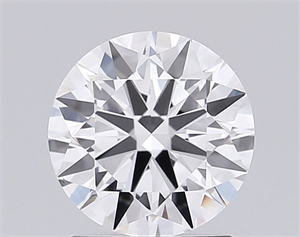 Picture of Lab Grown Diamond 1.52 Carats, Round with Ideal Cut, D Color, VVS2 Clarity and Certified by IGI