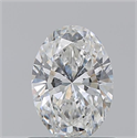 Natural Diamond 0.74 Carats, Oval with  Cut, F Color, VVS1 Clarity and Certified by GIA