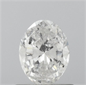 Natural Diamond 0.70 Carats, Oval with  Cut, F Color, I1 Clarity and Certified by IGI