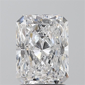 Picture of Natural Diamond 1.50 Carats, Radiant with  Cut, D Color, I1 Clarity and Certified by GIA