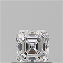 Natural Diamond 0.53 Carats, Asscher with  Cut, E Color, VS1 Clarity and Certified by GIA