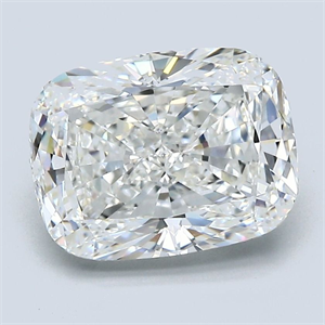 Foto Diamante Natural 3.51 quilates, Del cojín , Color G, claridad VVS2 y certificado GIA de