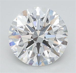 Picture of Lab Grown Diamond 2.62 Carats, Round with Ideal Cut, D Color, IF Clarity and Certified by IGI