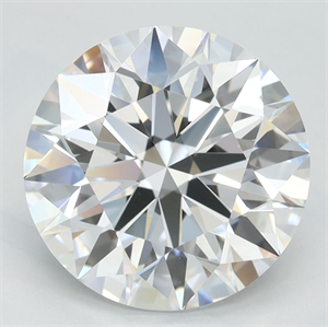 Picture of Lab Grown Diamond 3.03 Carats, Round with Excellent Cut, D Color, FL Clarity and Certified by GIA