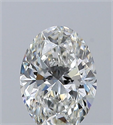 Natural Diamond 0.40 Carats, Oval with  Cut, H Color, VS2 Clarity and Certified by GIA