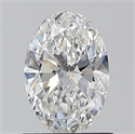 Natural Diamond 0.90 Carats, Oval with  Cut, F Color, VVS2 Clarity and Certified by GIA