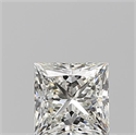 Natural Diamond 0.62 Carats, Princess with  Cut, I Color, VVS2 Clarity and Certified by GIA