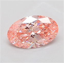 Picture of Lab Grown Diamond 1.31 Carats, Oval with  Cut, Fancy Vivid Pink Color, VS2 Clarity and Certified by IGI