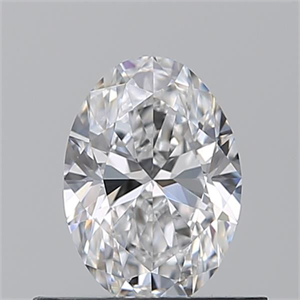 Picture of Natural Diamond 0.53 Carats, Oval with  Cut, D Color, VVS2 Clarity and Certified by GIA