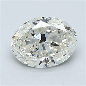 Picture of Natural Diamond 1.51 Carats, Oval with  Cut, K Color, SI2 Clarity and Certified by GIA