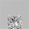 Natural Diamond 0.50 Carats, Princess with  Cut, E Color, VVS1 Clarity and Certified by GIA