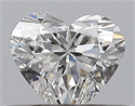 Natural Diamond 0.30 Carats, Heart with  Cut, F Color, VVS1 Clarity and Certified by GIA