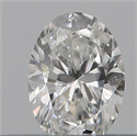 Natural Diamond 0.22 Carats, Oval with  Cut, F Color, SI1 Clarity and Certified by GIA