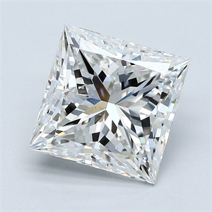 Picture of Natural Diamond 3.50 Carats, Princess with  Cut, G Color, SI1 Clarity and Certified by GIA
