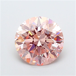 Picture of Lab Grown Diamond 3.00 Carats, Round with Ideal Cut, Fancy Intense Pink Color, VS2 Clarity and Certified by IGI