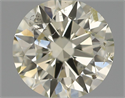 Natural Diamond 0.90 Carats, Round with Excellent Cut, K Color, SI2 Clarity and Certified by IGI