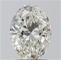 Natural Diamond 1.70 Carats, Oval with  Cut, J Color, SI2 Clarity and Certified by GIA
