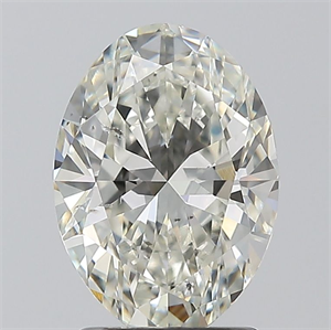 Picture of Natural Diamond 1.70 Carats, Oval with  Cut, J Color, SI2 Clarity and Certified by GIA
