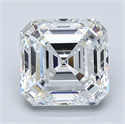 Diamante Natural 2.70 quilates, Asscher , Color E, claridad VS1 y certificado GIA