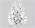 Natural Diamond 0.55 Carats, Pear with  Cut, D Color, VS1 Clarity and Certified by GIA